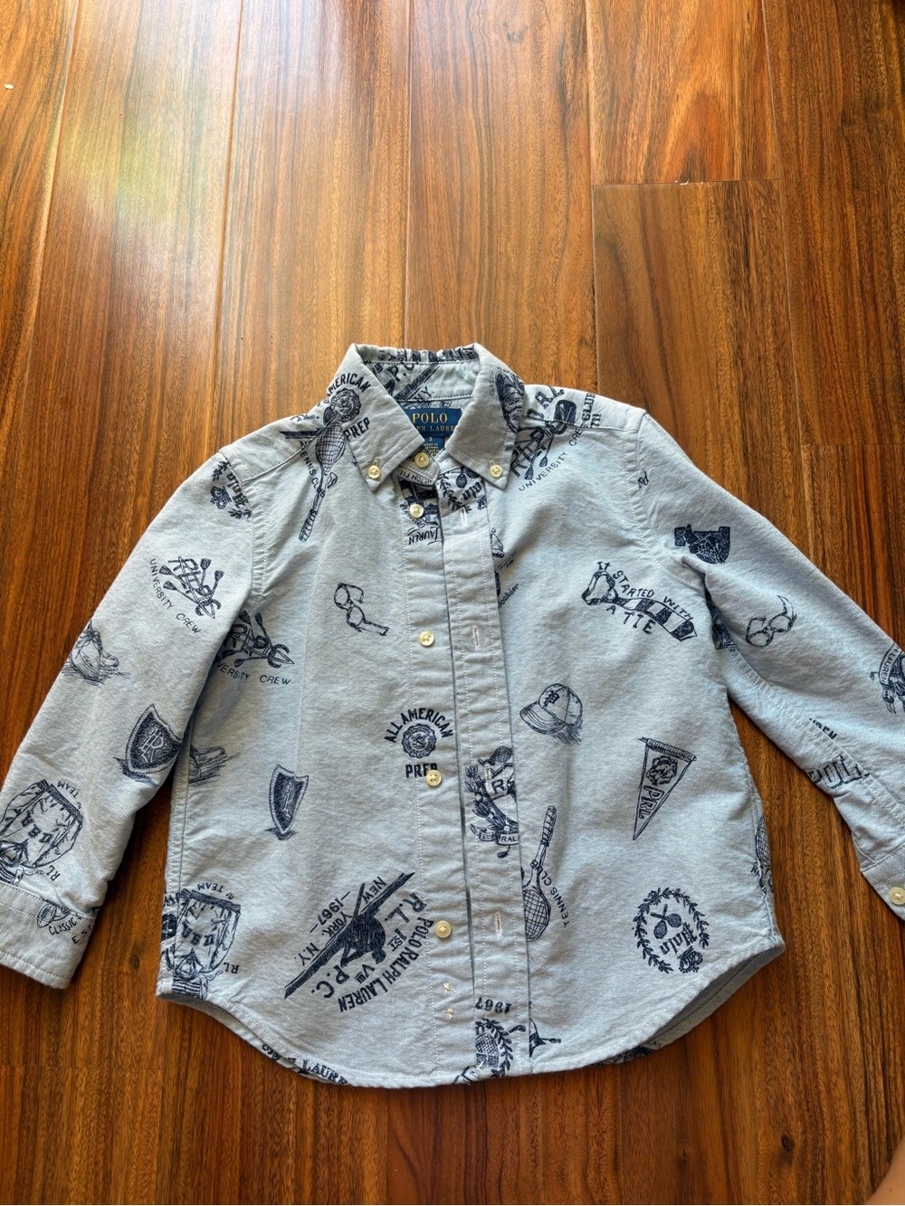 Polo Ralph Lauren Boys 3T All Over Prep Print Button Down Shirt